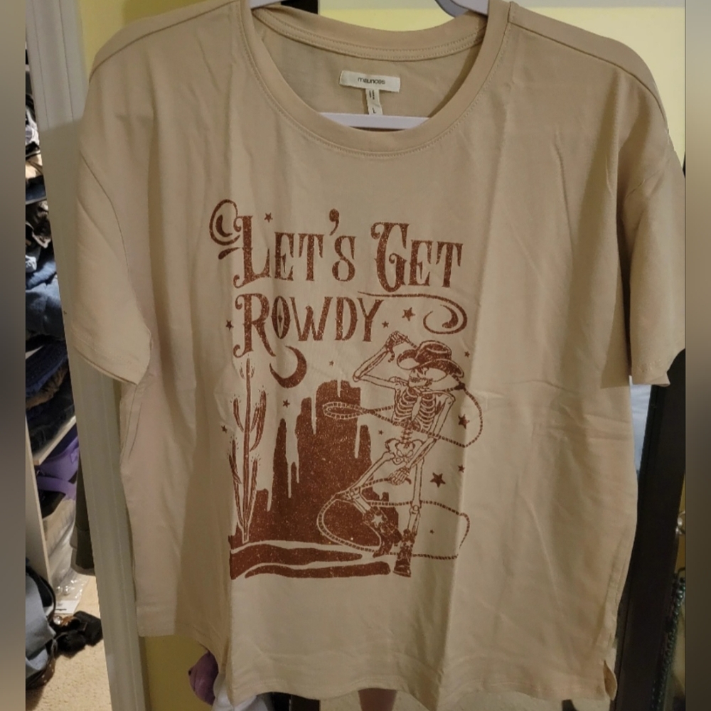 Lets Get Rowdy Oversized Fit Graphic Tee